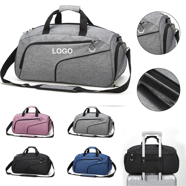Oxford Cloth Travel Bag With Separate Shoe Compartment