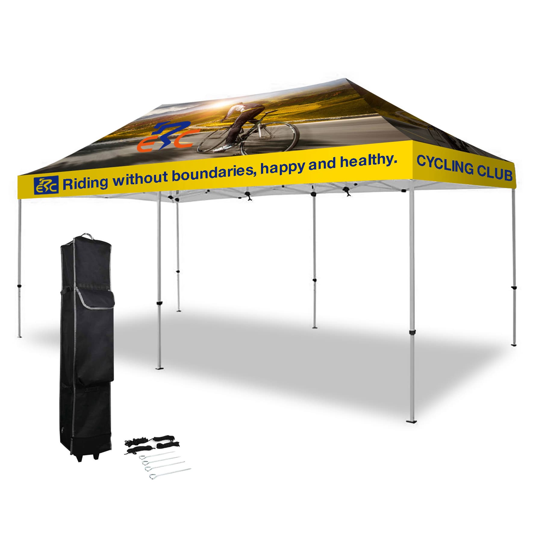 10' X 20' Hex Aluminum Frame Pop Up Tent Kit (Full-Bleed Dye Sublimation)