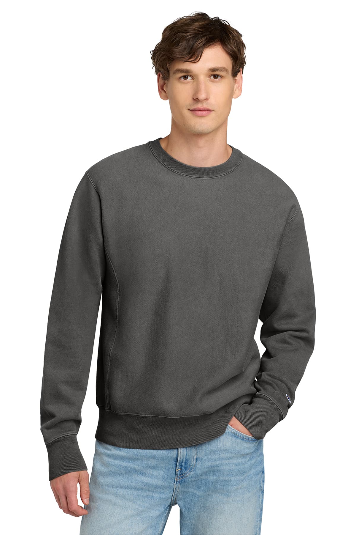 Champion Reverse Weave Garment-Dyed Crewneck Sweatshirt